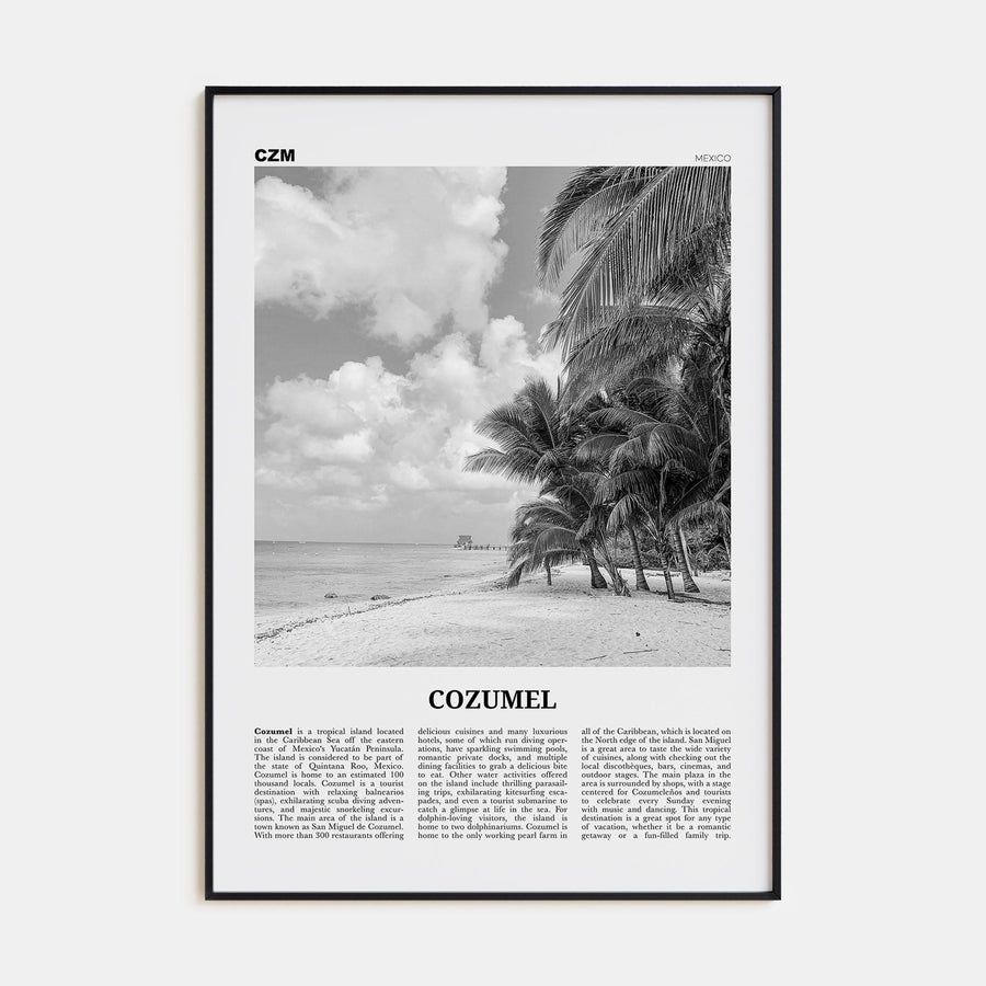 Cozumel Poster None / 8x12 in Nbourhood Travel B&W Poster