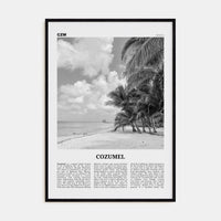 Cozumel Poster Black Wood / 8x12 in Nbourhood Travel B&W Poster