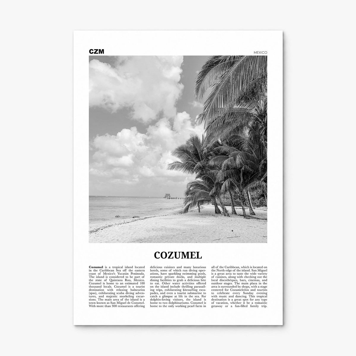 Cozumel Newspaper Poster, print only (unframed)