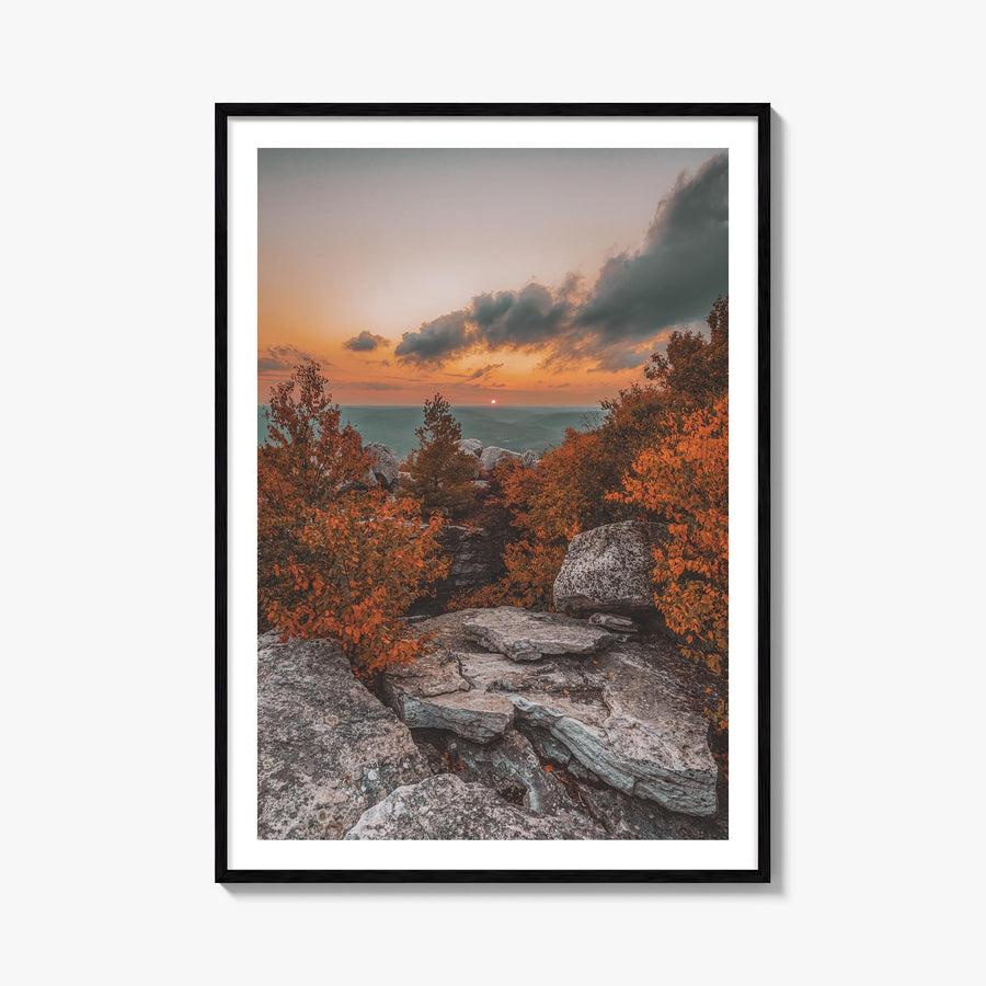 Cragsmoore colorful photo poster of New York, USA – vertical wall art, unframed print shown in interior mockup