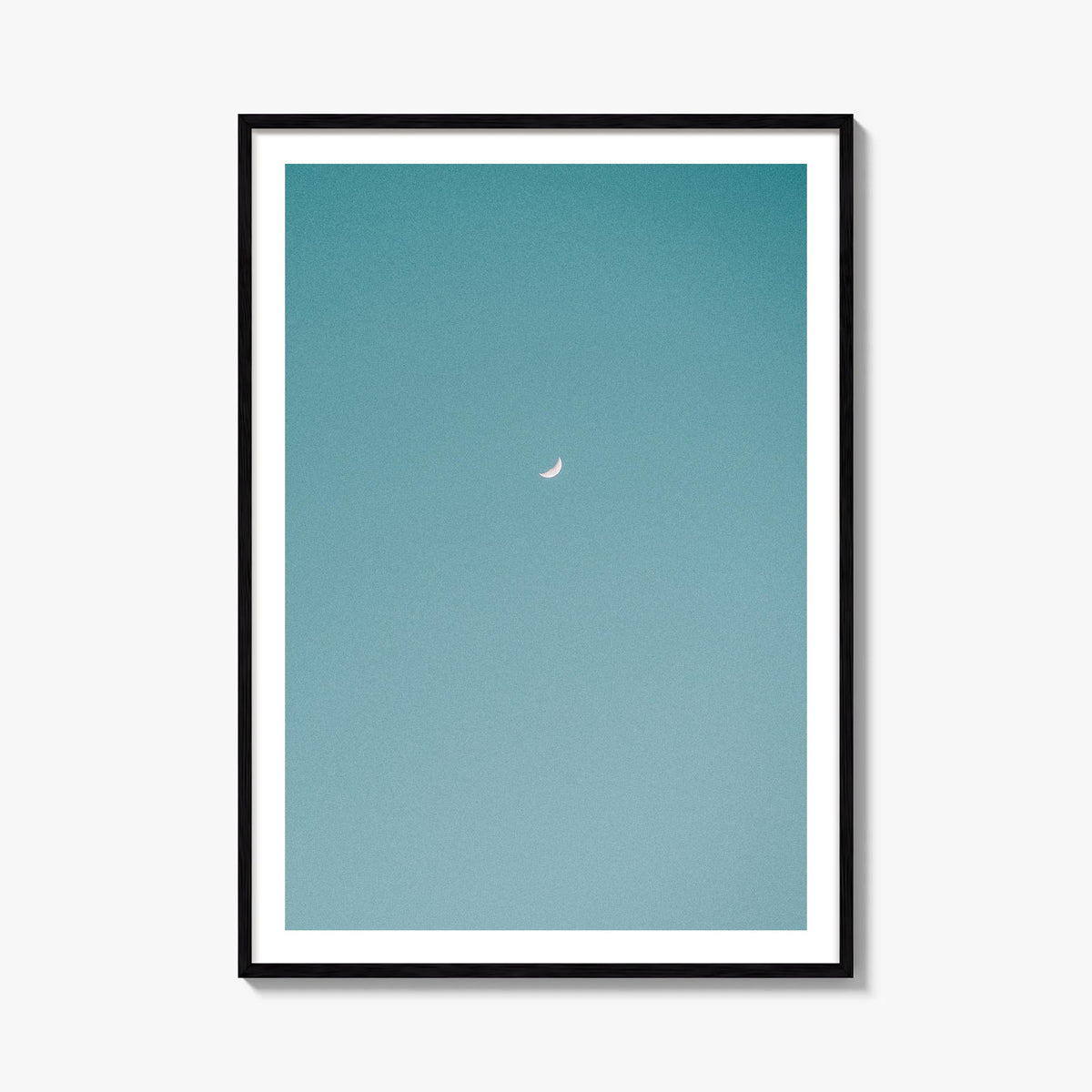 Crescent Moon no. 1 colorful photo poster – vertical wall art, unframed print shown in interior mockup