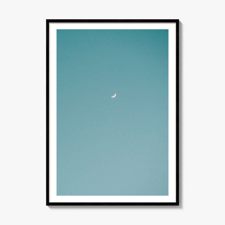 Crescent Moon Photo No 1 Poster, framed poster mockup, white border