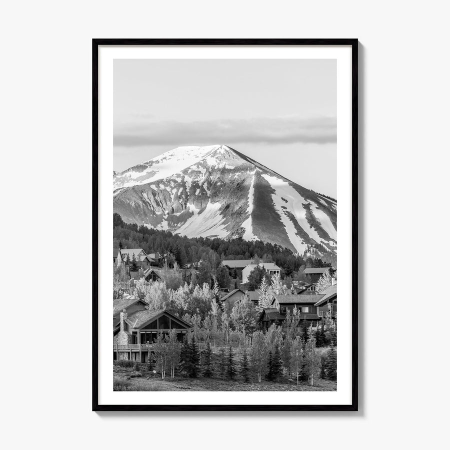 Crested Butte Photo Poster, framed poster mockup, white border