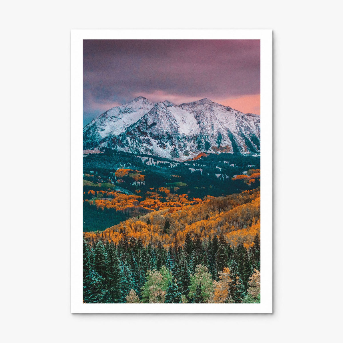Crested Butte Photo Poster, print only (unframed), white border