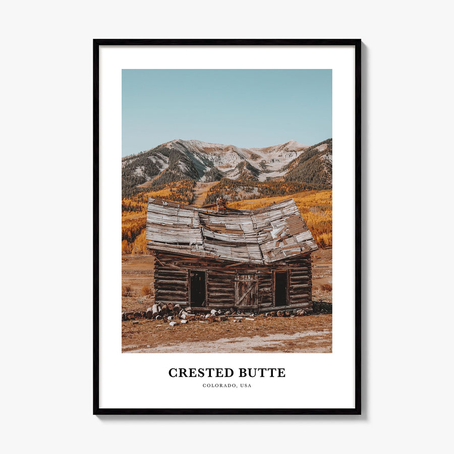 Crested Butte Classic Poster, framed poster mockup