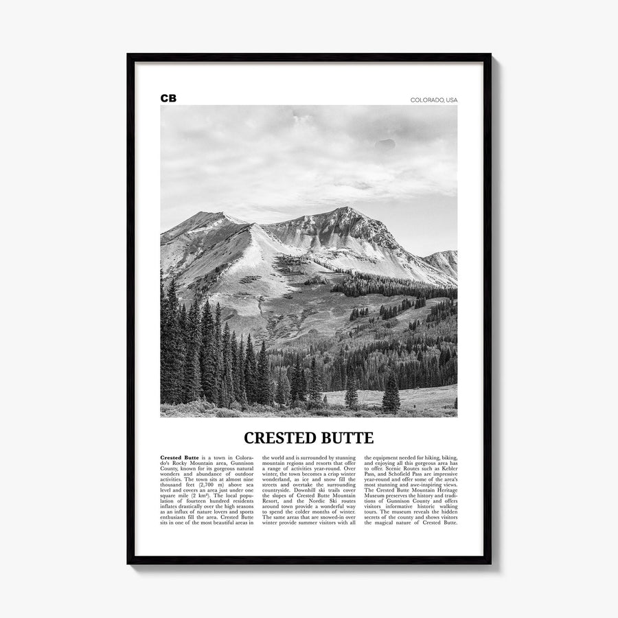 Crested Butte Newspaper Poster, framed poster mockup