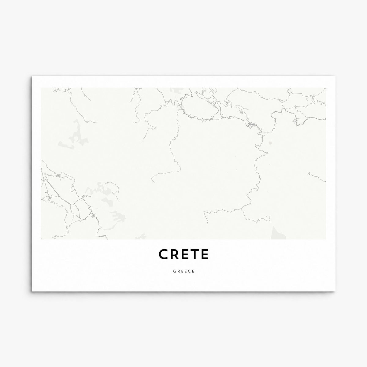 Crete Map Poster, print only (unframed)