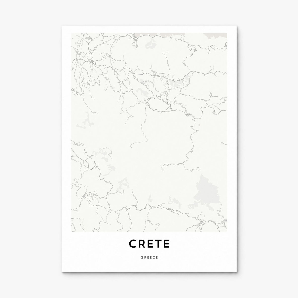 Crete Map Poster, print only (unframed)