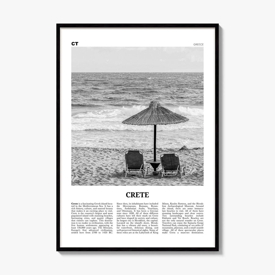 Crete Newspaper Poster, framed poster mockup