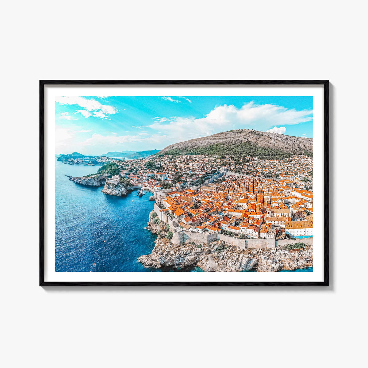 Croatia colorful photo poster of Europe – horizontal wall art, unframed print shown in interior mockup
