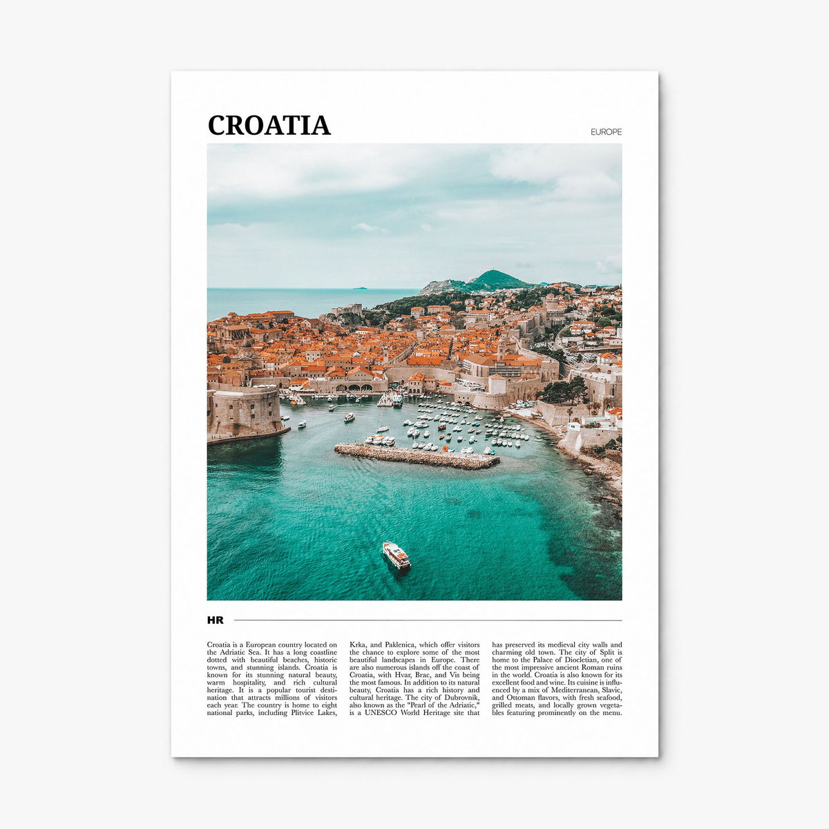 Croatia Travel Poster, print only (unframed)