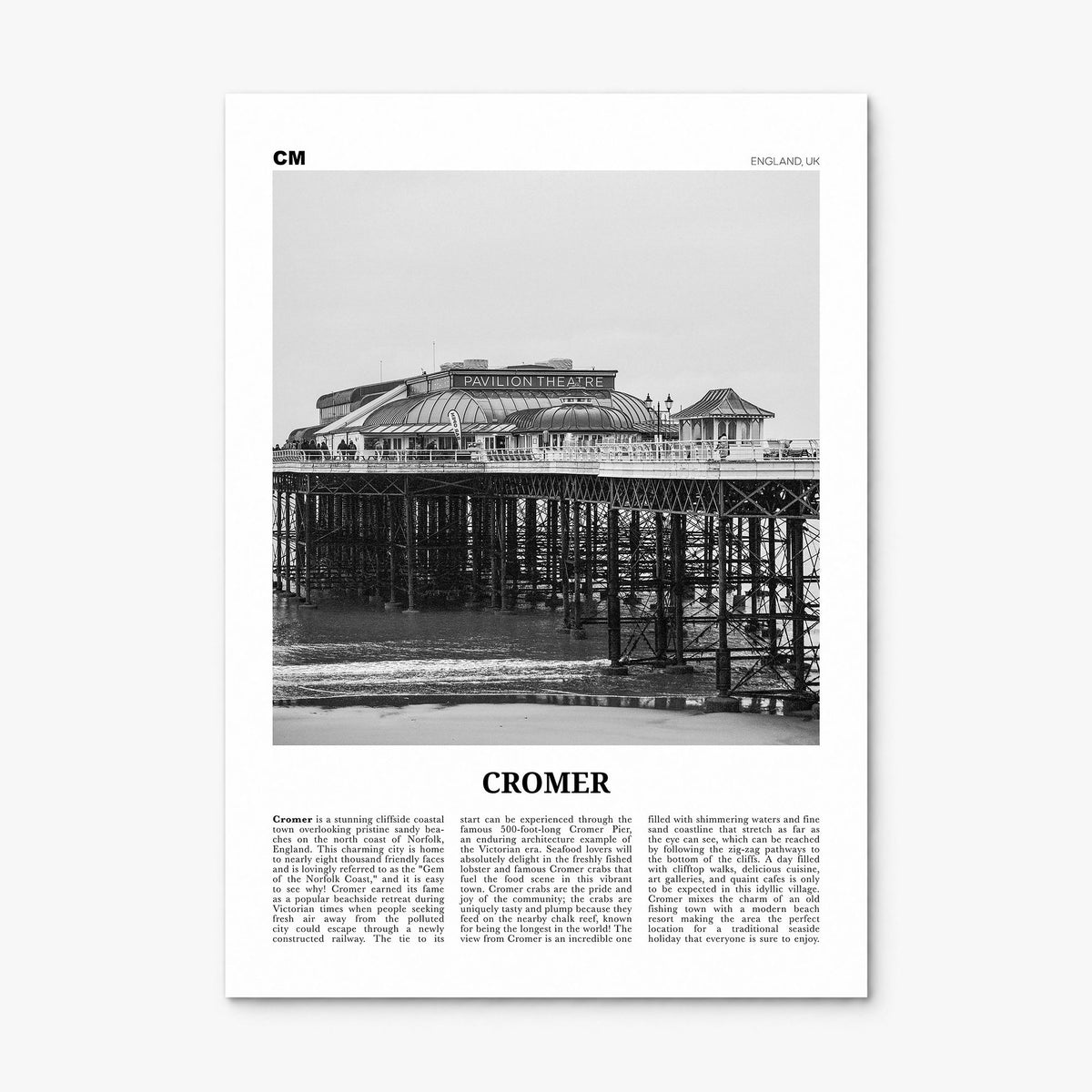 Cromer Newspaper Poster, print only (unframed)