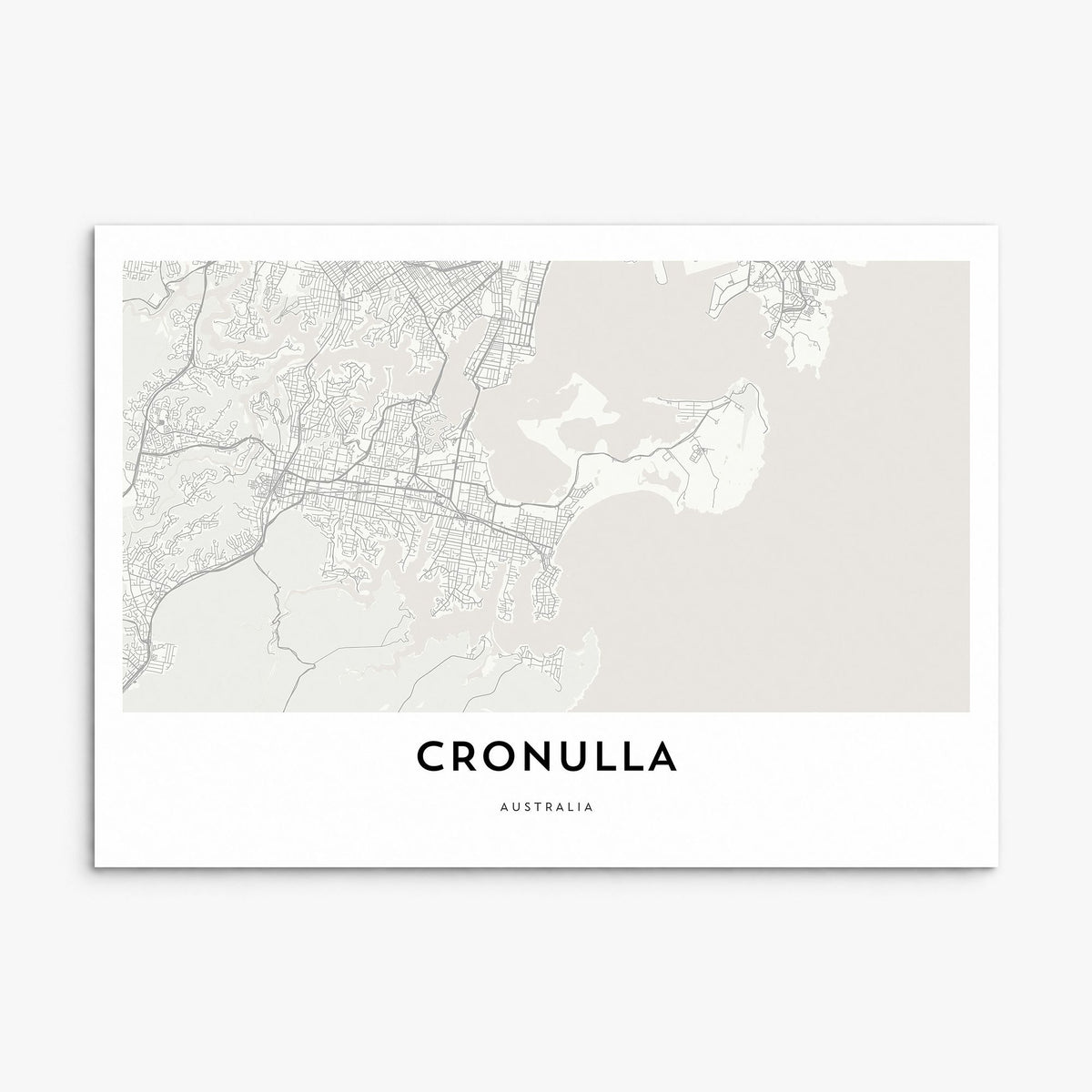 Cronulla Map Poster, print only (unframed)