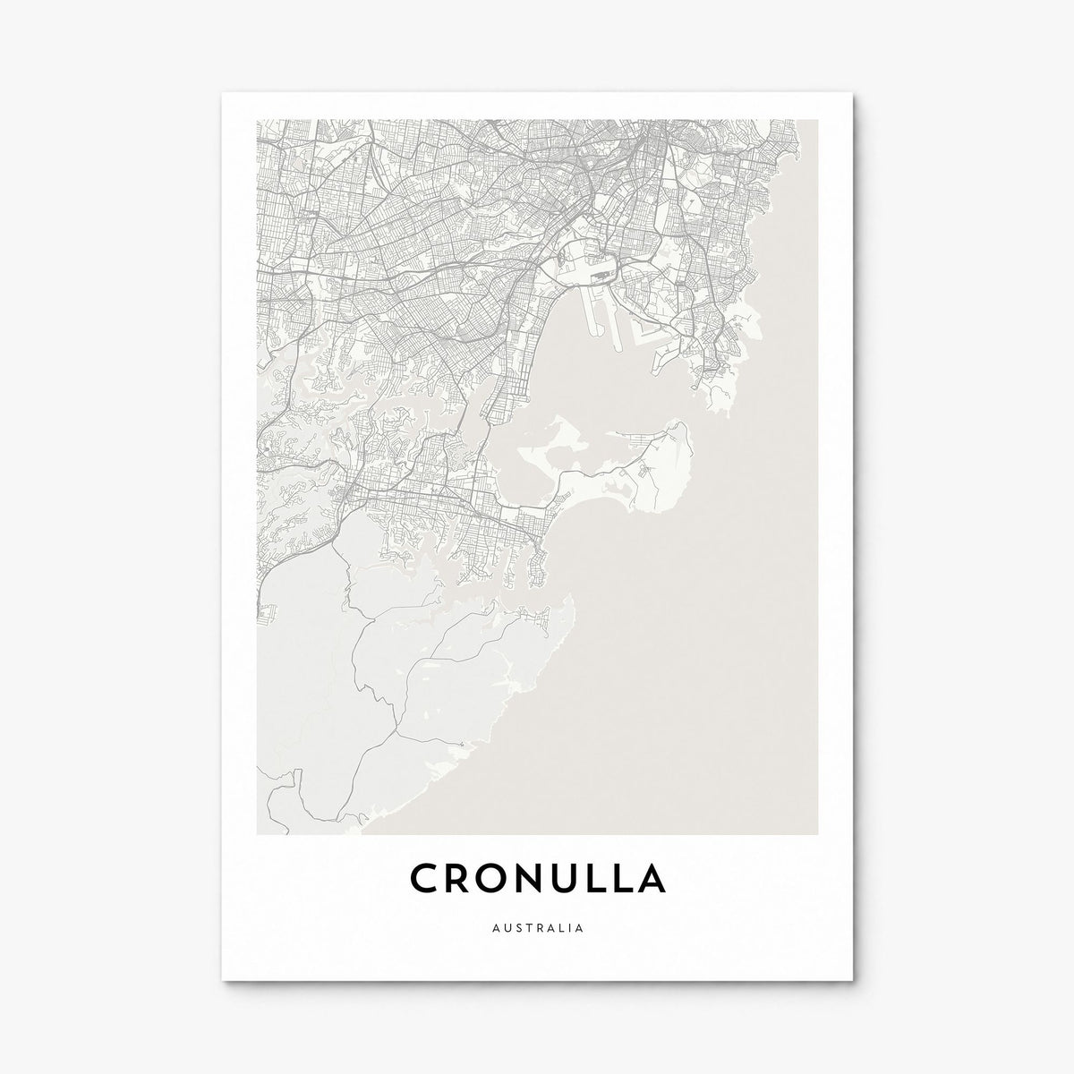 Cronulla Map Poster, print only (unframed)