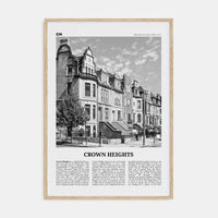 Crown Heights Poster Natural Wood / 8x12 in Nbourhood Travel B&W Poster