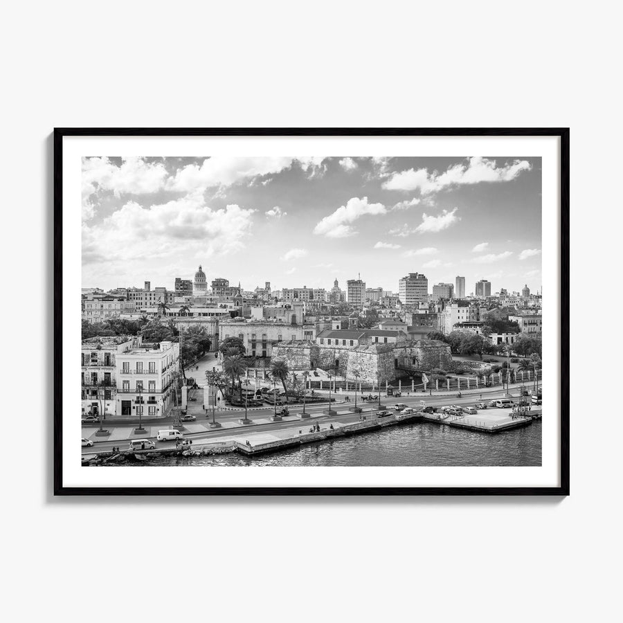 Cuba Photo Poster, framed poster mockup, white border