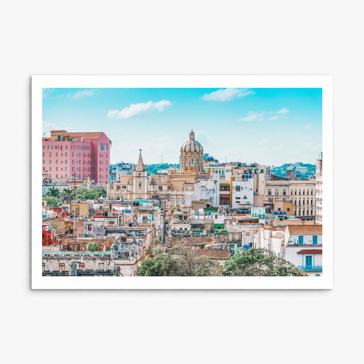 Cuba Photo Poster, print only (unframed), white border