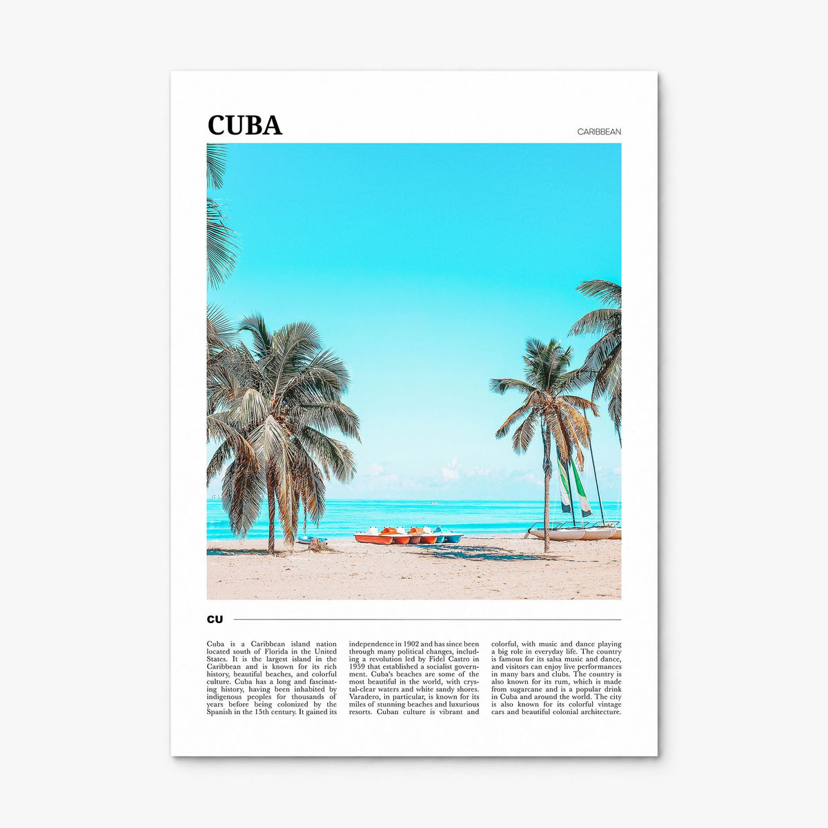 Cuba Travel No 1 Poster, print only (unframed)