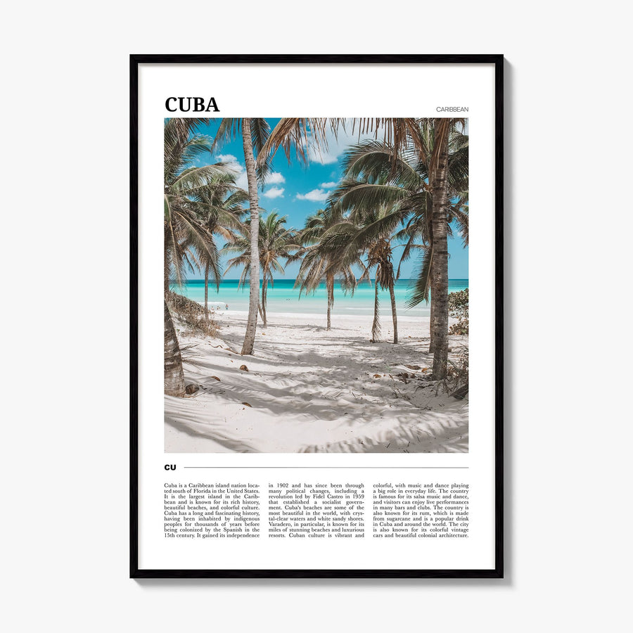 Cuba Travel No 2 Poster, framed poster mockup