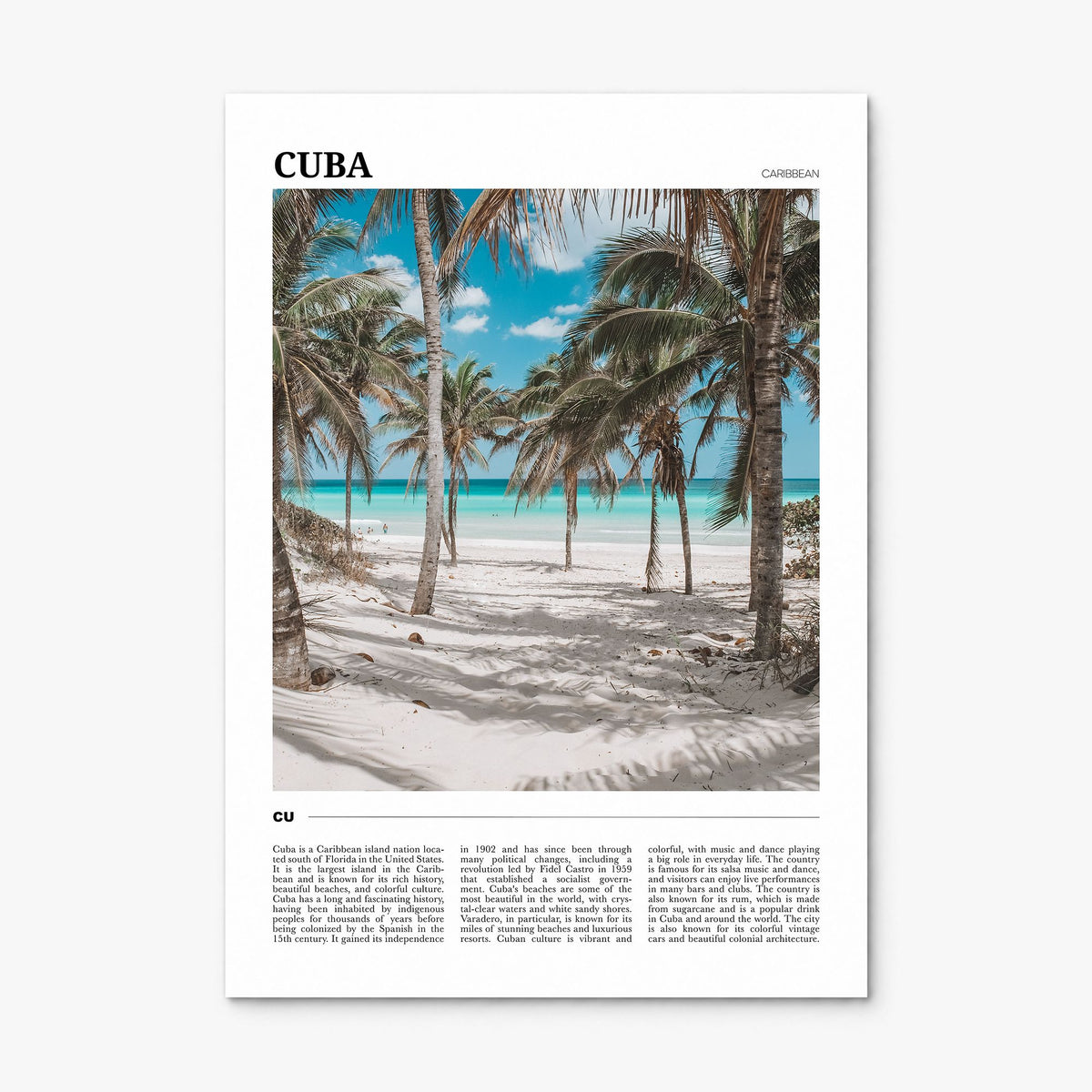 Cuba Travel No 2 Poster, print only (unframed)