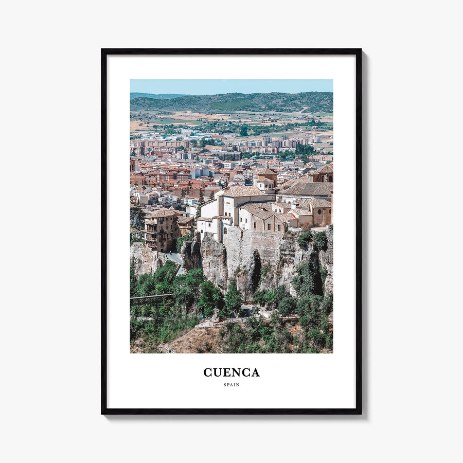 Cuenca, Spain colorful classic poster of Spain – vertical wall art, unframed print shown in interior mockup