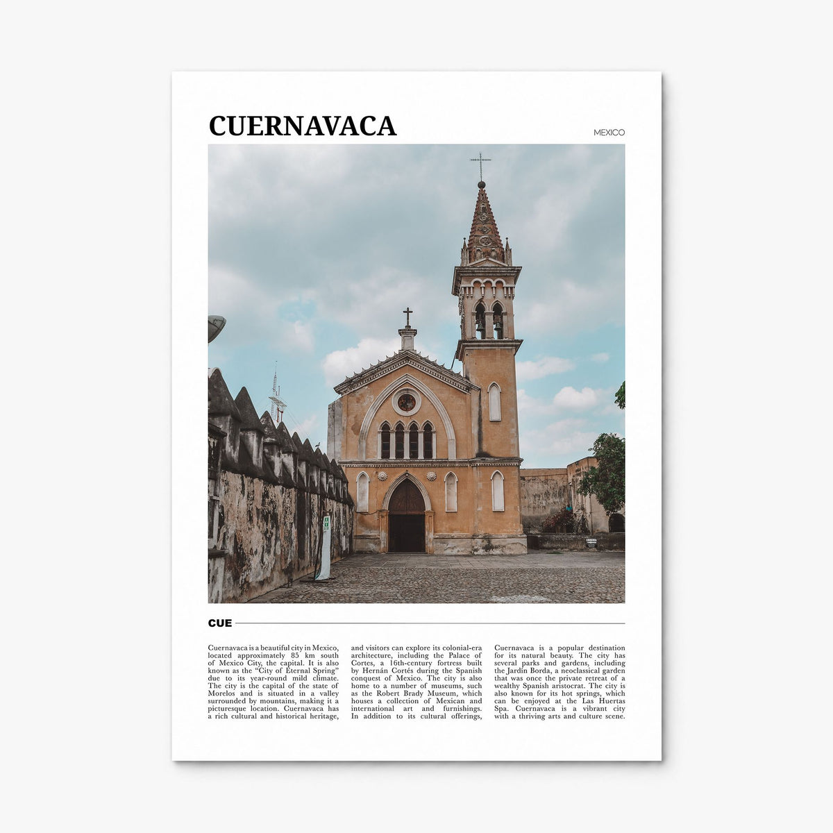 Cuernavaca Travel Poster, print only (unframed)