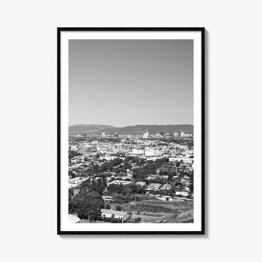 Culver City black & white photo poster of California, USA – vertical wall art, unframed print shown in interior mockup