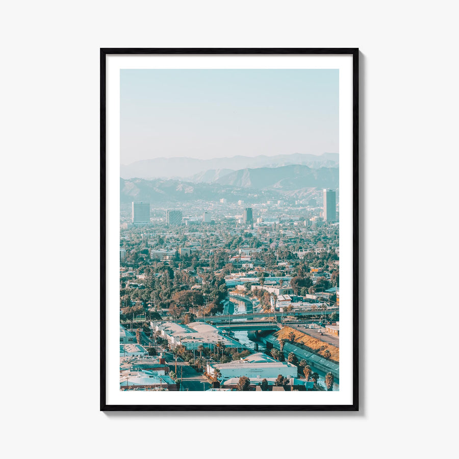 Culver City colorful photo poster of California, USA – vertical wall art, unframed print shown in interior mockup