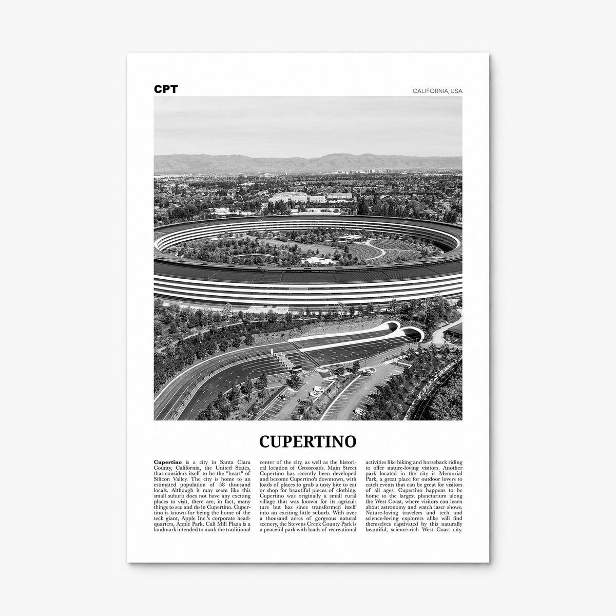 Cupertino Newspaper Poster, print only (unframed)