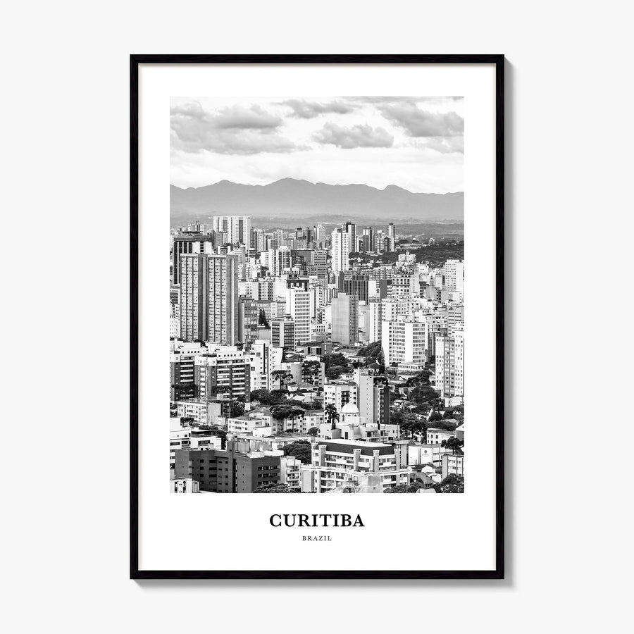 Curitiba Classic Poster, framed poster mockup