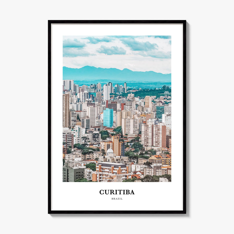Curitiba Classic Poster, framed poster mockup