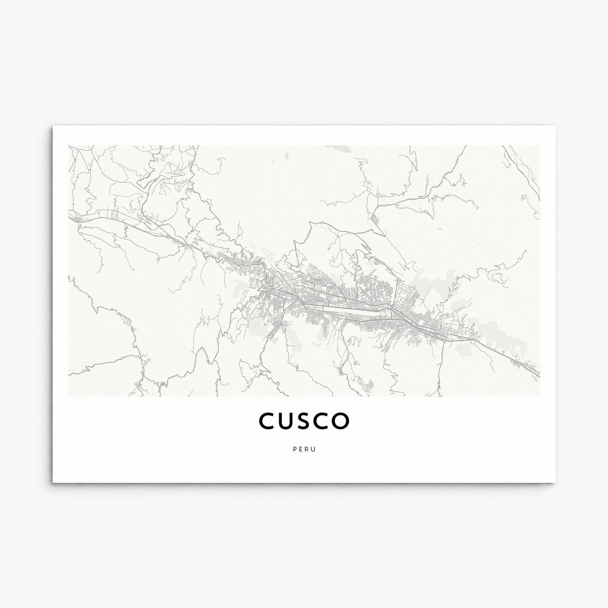 Cusco Map Poster, print only (unframed)