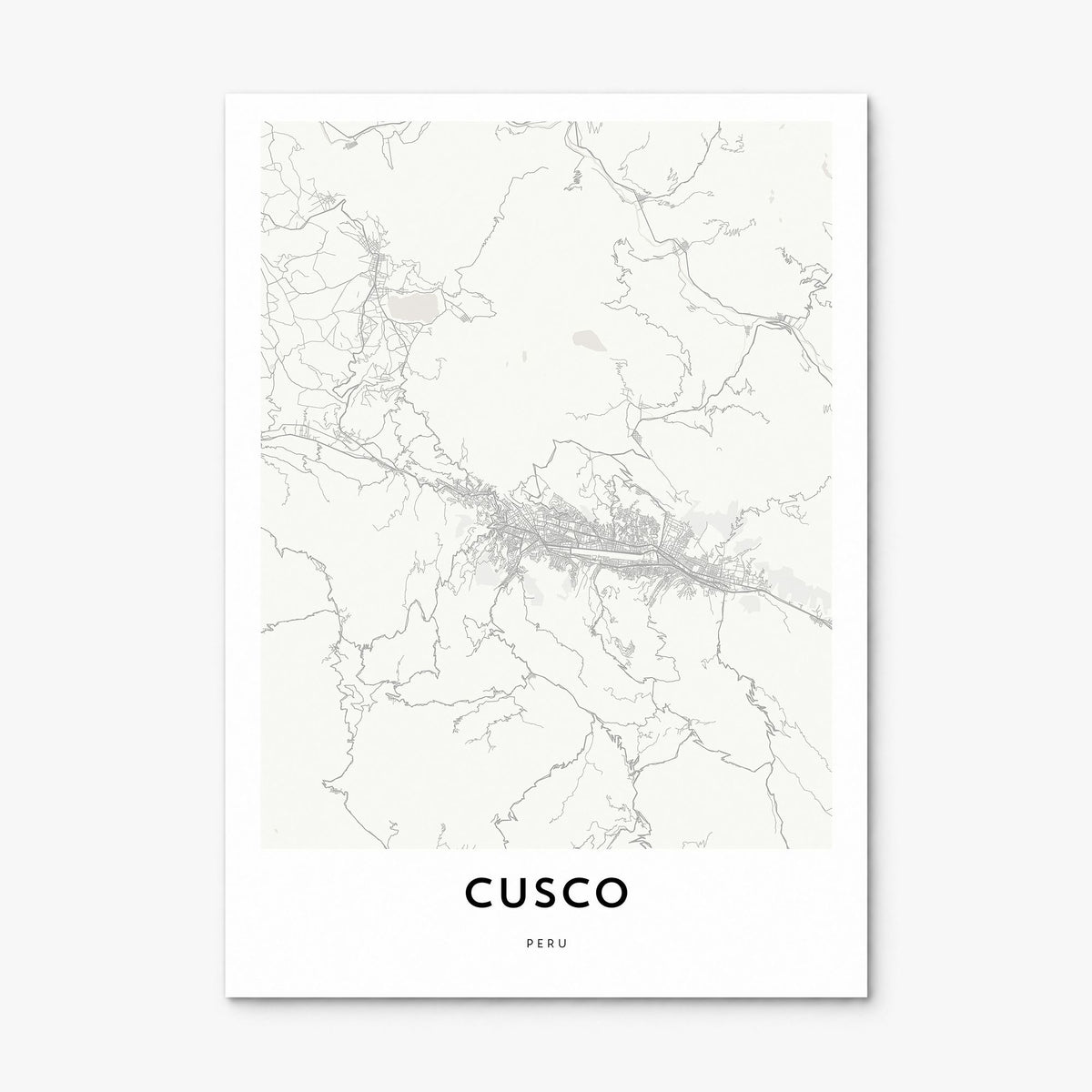 Cusco Map Poster, print only (unframed)