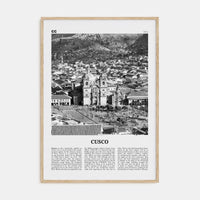 Cusco Poster Natural Wood / 8x12 in Nbourhood Travel B&W Poster