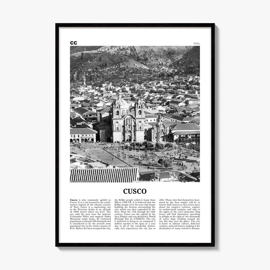 Cusco Newspaper Poster, framed poster mockup