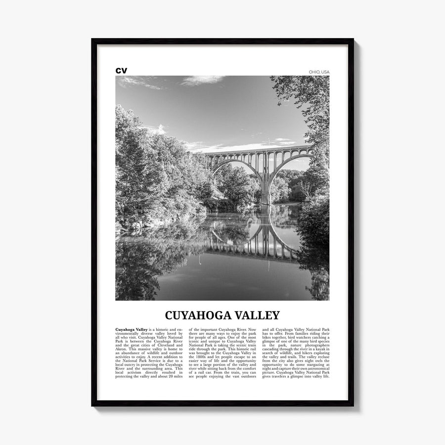 Cuyahoga Valley Newspaper Poster, framed poster mockup