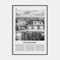 Czech Republic Poster None / 8x12 in Nbourhood Travel B&W Poster