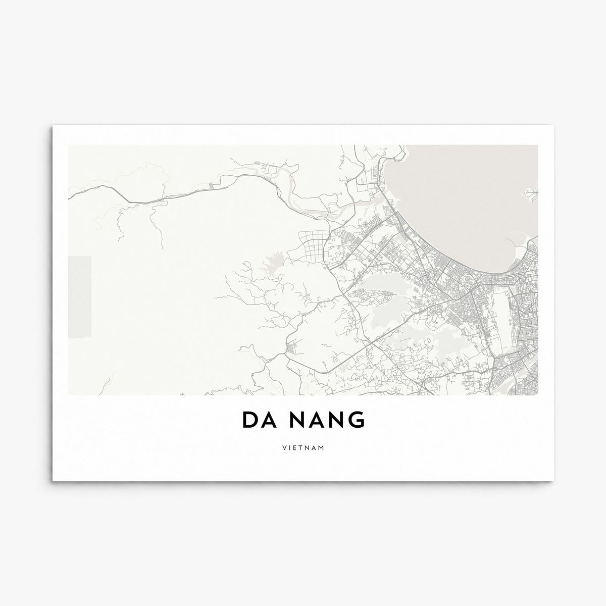 Da Nang Map Poster, print only (unframed)
