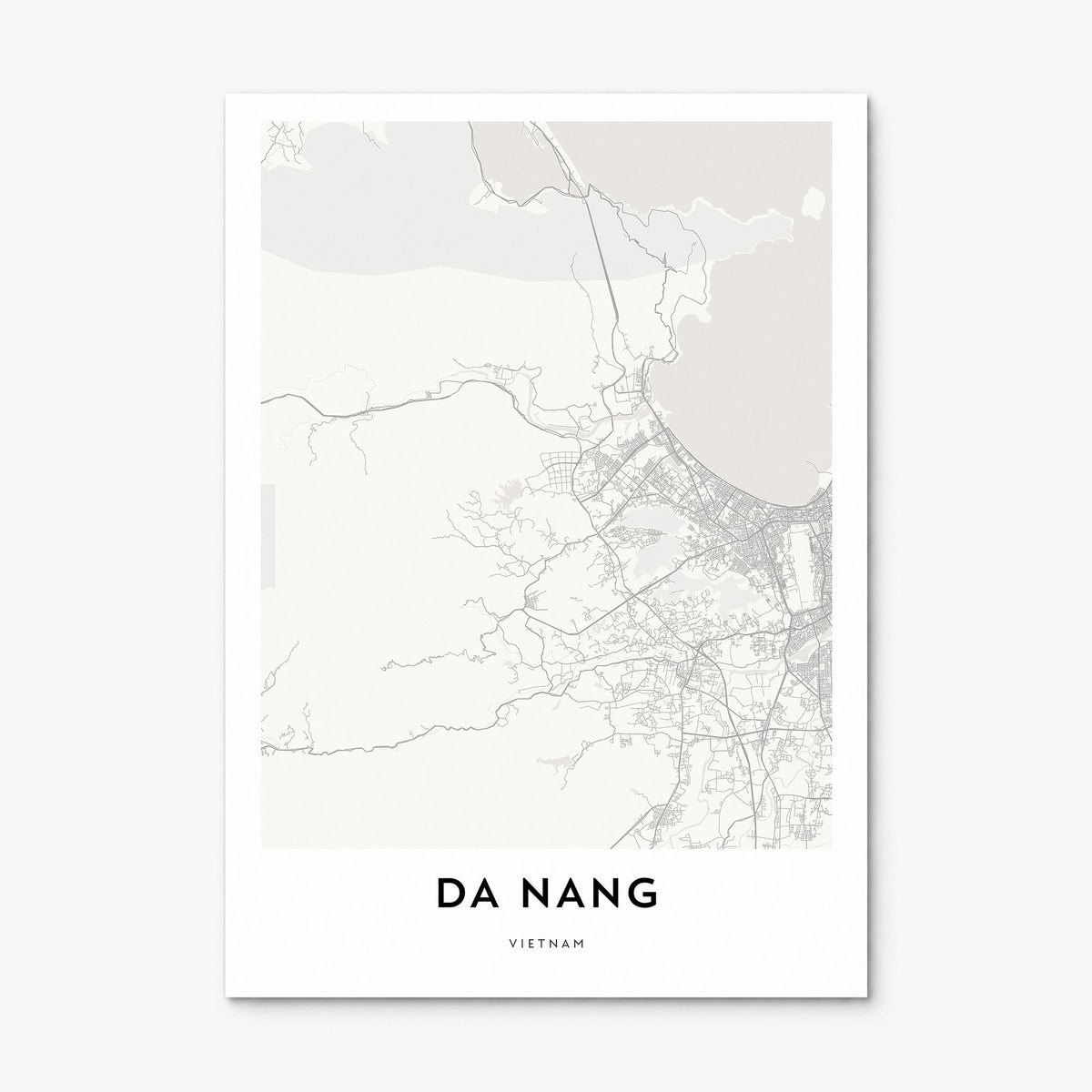 Da Nang Map Poster, print only (unframed)