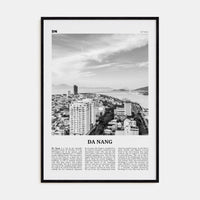 Da Nang Poster Black Wood / 8x12 in Nbourhood Travel B&W Poster