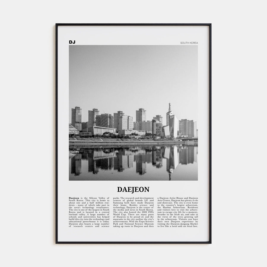 Daejeon Poster None / 8x12 in Nbourhood Travel B&W Poster