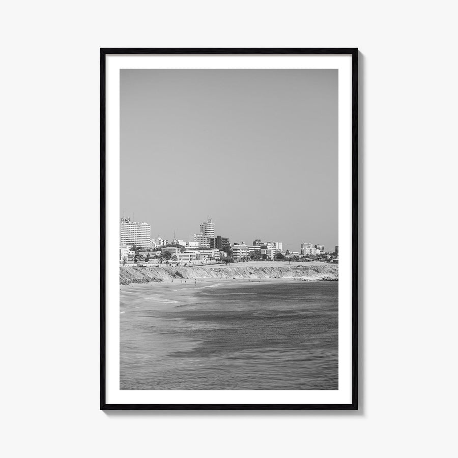 Dakar black & white photo poster of Senegal – vertical wall art, unframed print shown in interior mockup