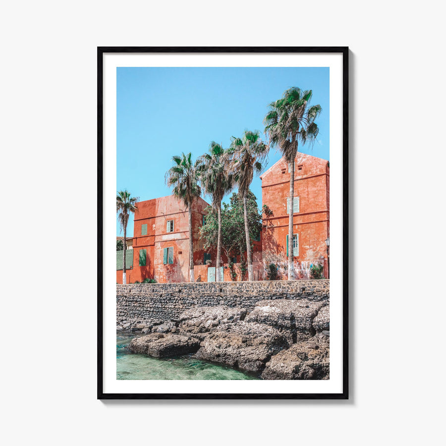 Dakar colorful photo poster of Senegal – vertical wall art, unframed print shown in interior mockup