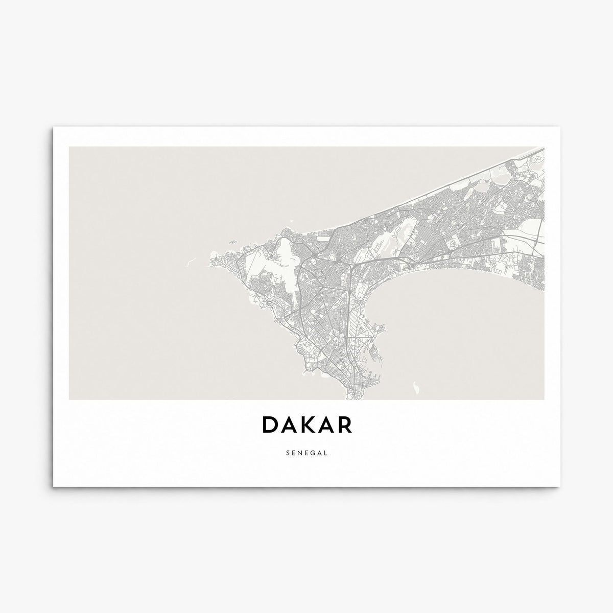 Dakar Map Poster, print only (unframed)