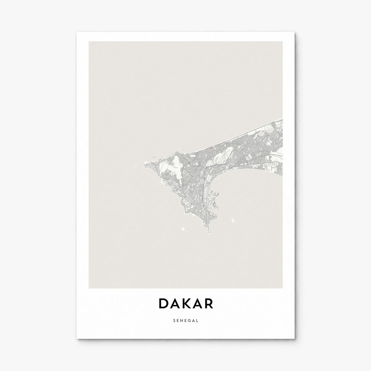 Dakar Map Poster, print only (unframed)