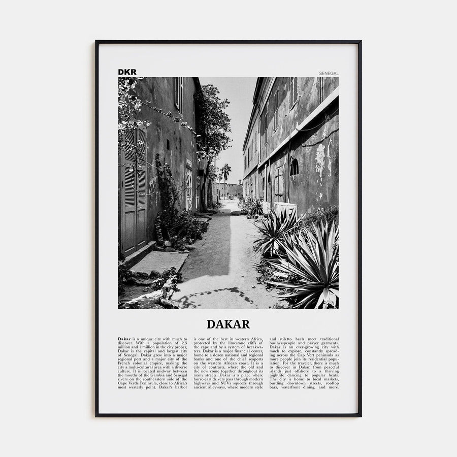 Dakar No 1 Poster None / 8x12 in Nbourhood Travel B&W Poster