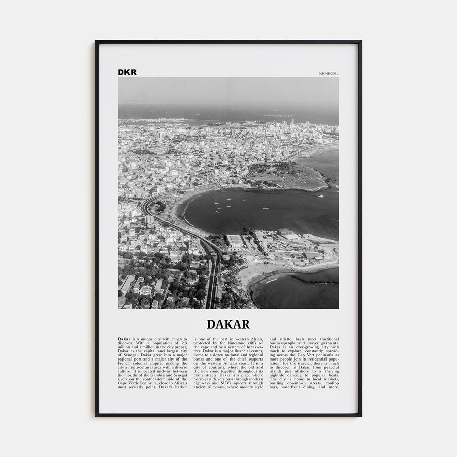 Dakar No 2 Poster None / 8x12 in Nbourhood Travel B&W Poster