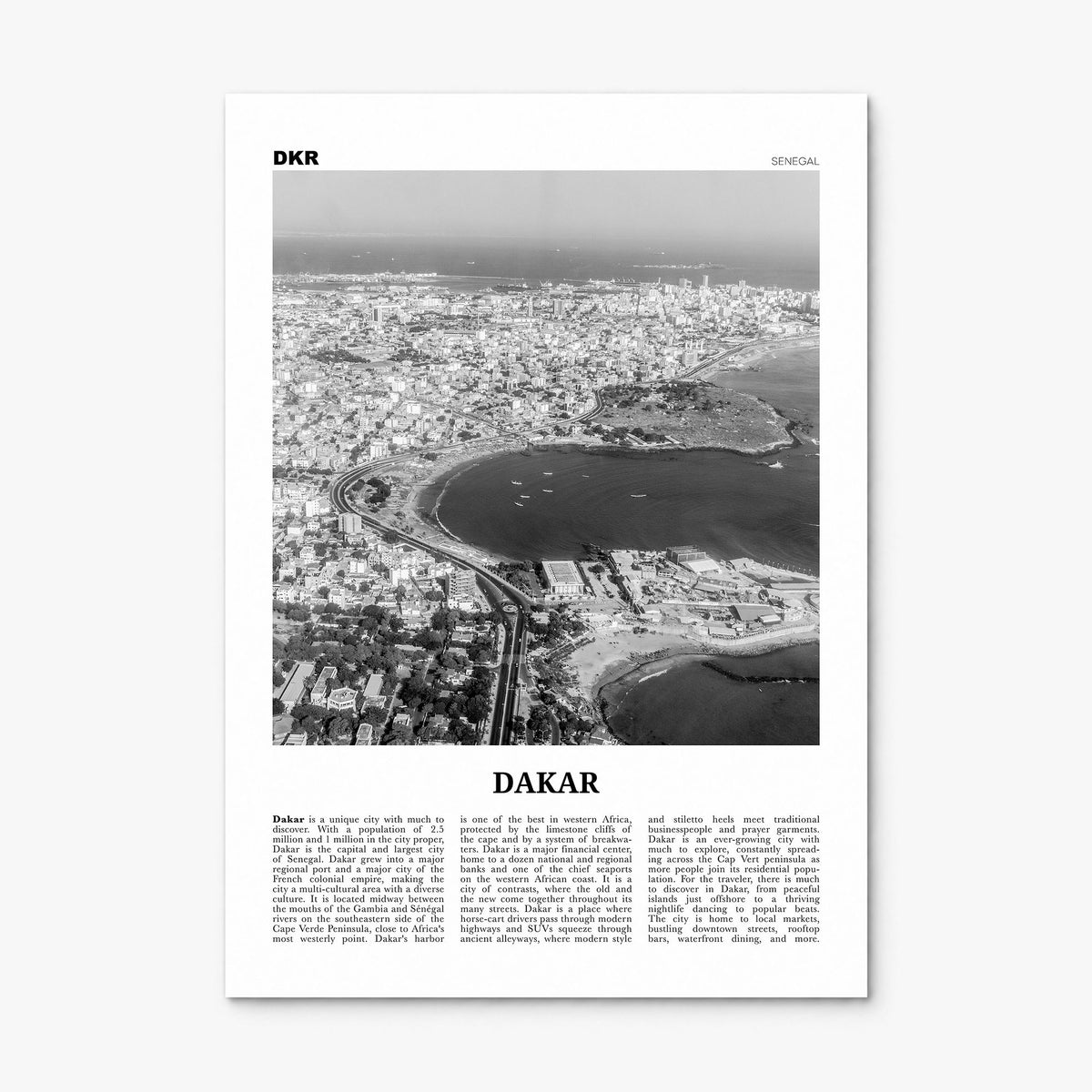 Dakar Newspaper No 2 Poster, print only (unframed)