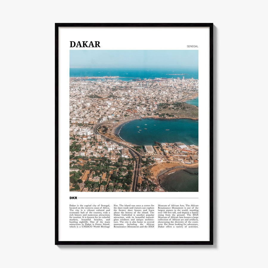 Dakar Travel Poster, framed poster mockup