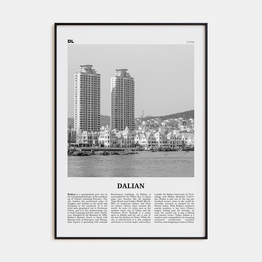 Dalian Poster None / 8x12 in Nbourhood Travel B&W Poster